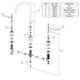 Elkay Chrome 8" Centerset Concealed Deck Laminar Flow Faucet with 8" Gooseneck Spout and 6" Wristblade Handles-2