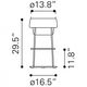 Zuo® Pop Natural and Black Bar Stool-3
