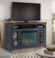 Legends Home Americana Corduroy Blue/Whiskey 66" Fireplace Console-1