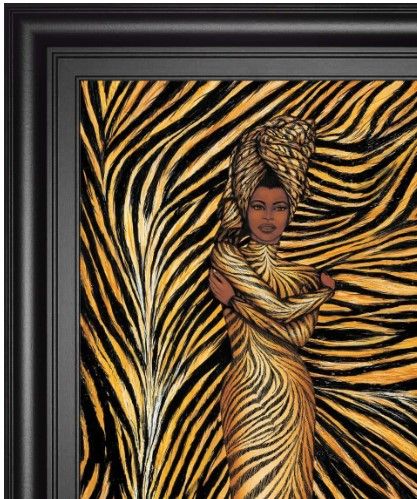 Classy Living Dexter Griffin Golden Stripes Muse Wall Art-1