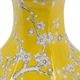 A & B Home White/Yellow Plum Blossom Flower Vase-3