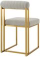 Armen Living Anastasia 2-Piece Gold/Taupe Upholstered Dining Side Chair Set-3