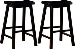 Coaster® Durant 2-Piece Black Wooden Bar Stools