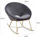 TOV Furniture by TOV Slashed Grey Nolan Velvet Rocking Chair-4