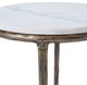 Renwil® Pearson Natural White Side Table with Brass Base-2