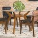 Coaster® Paxton Nutmeg Round Glass Top Dining Table-1