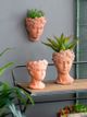 A & B Home Brown Visage Head Bust Planter-5