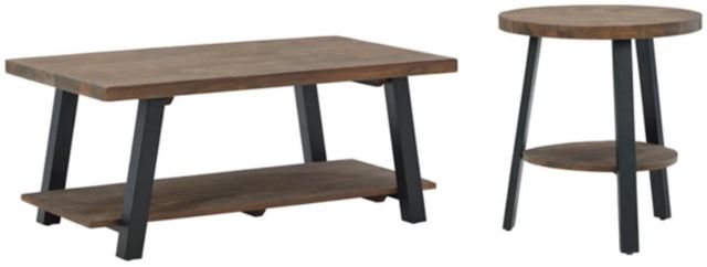 Signature Design by Ashley® Chanzen 2-Piece Black/Brown Living Room Table Set-0