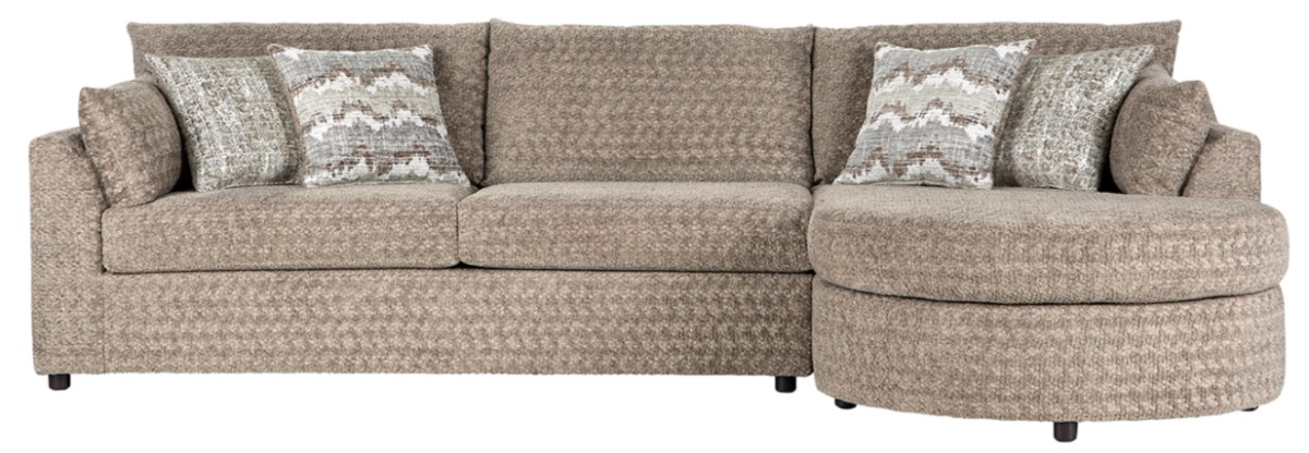 Hughes Furniture® 13900 2-Piece Plunge Toffee Sectional 