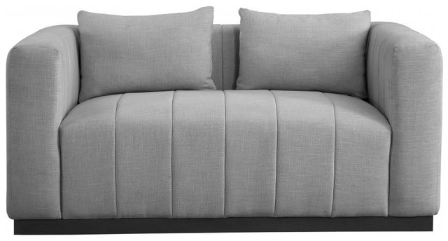 Meridian Furniture Lucia Grey Linen Textured Loveseat-1