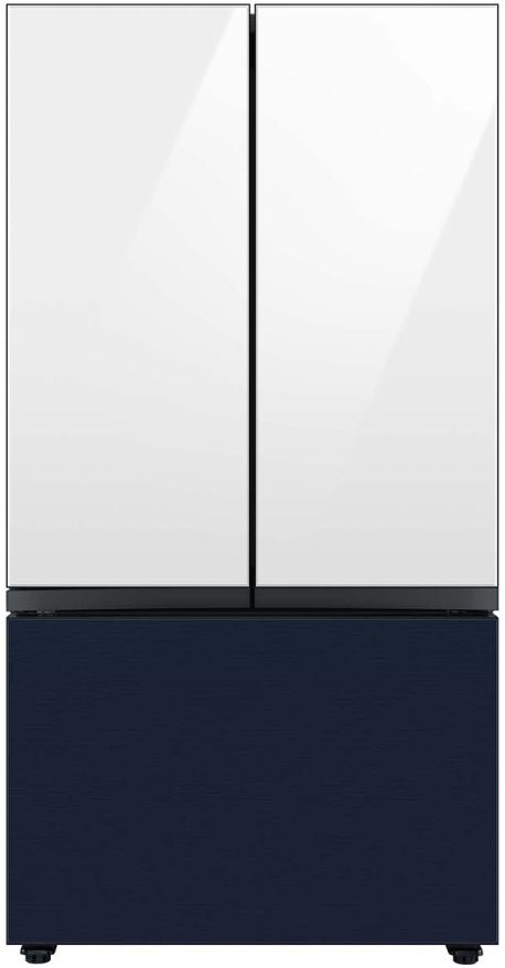 Samsung Bespoke 36" Navy Steel French Door Refrigerator Bottom Panel-2