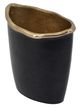 A & B Home Black/Gold Flower Vase with Curved Rim-2