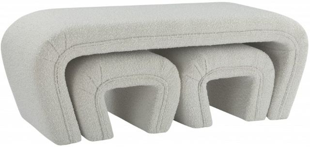 Meridian Furniture Odelia Cream Bench-0