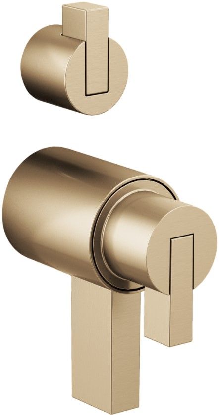 Brizo Litze® Brilliance® Luxe Gold® TempAssure® Thermostatic Valve With Diverter Trim Handle Kit - Lever-0