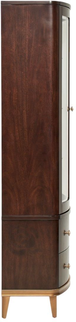 Michael Amini® Camellia Field Pecan-V166 2-Piece Warm Pecan Display Cabinet Set-4