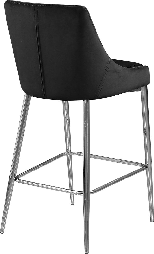 Meridian Furniture Karina Black Velvet Counter Stool-1