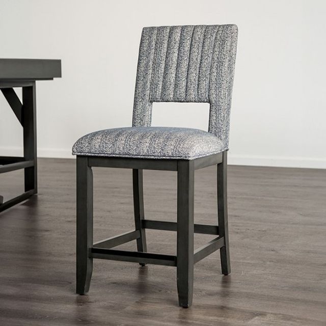 Furniture of America® Potton 2-Piece Blue Gray Counter Height Chair Set-1
