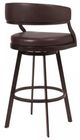 Armen Living Saturn Ford Brown Faux Leather 30" Bar Stool-1