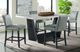 Elements International Beckley 5-Piece Black/Gray/White Counter Dining Set-1