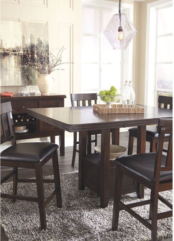 Signature Design by Ashley® Haddigan Dark Brown Counter Dining Table-2