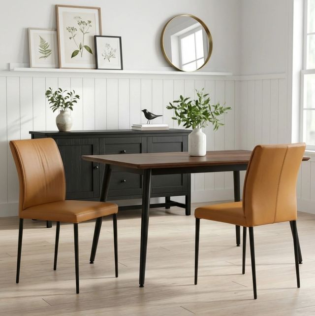 Armen Living Meriam Orange Dining Chair-1