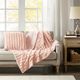 Olliix by Madison Park Duke Blush Faux Fur Square Pillow-1