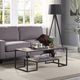 ACME Furniture Idella Rustic Oak Coffee Table with Black Frame-4