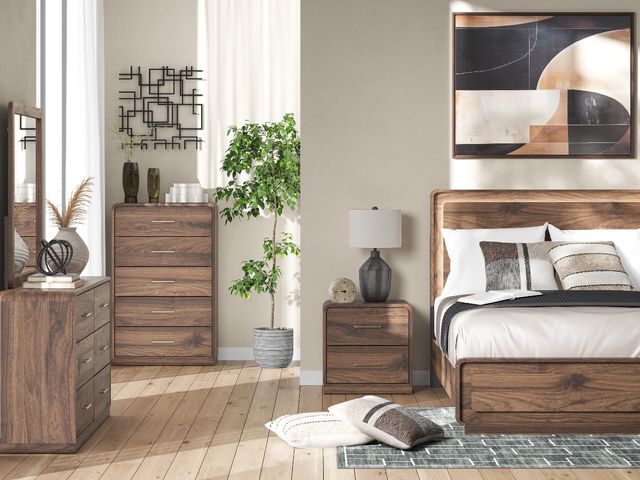 Signature Design by Ashley® Fortlorn Walnut Brown Dresser and Mirror-4