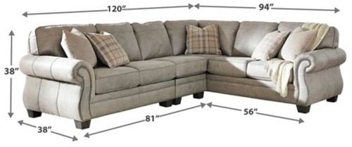 Signature Design by Ashley® Olsberg 3-Piece Steel Right-Arm Facing Sectional-2