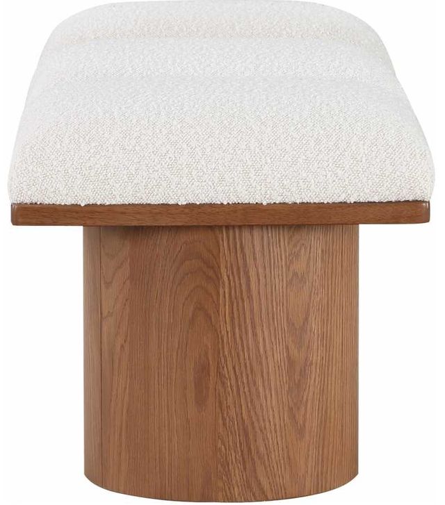 Meridian Furniture Pavilion 3-Piece Cream/Walnut 54" Modular Bench Set-2