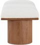 Meridian Furniture Pavilion 3-Piece Cream/Walnut 54" Modular Bench Set-2