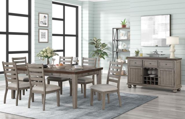 Bernards Will Brown 6-Drawer Dining Table-1