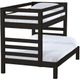 Crate Designs™ Furniture Espresso Twin/Full Tall Ladder End Cutaway Bunk Bed-0