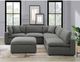 Elements International Cloud 9 Charcoal Ottoman-4