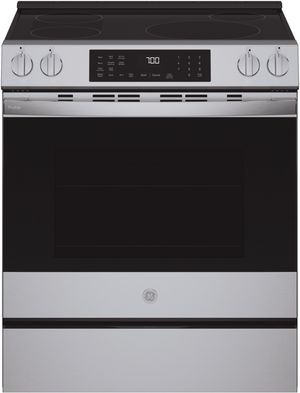 GE Profile™ 30" Fingerprint Resistant Stainless Steel Smart Slide In Induction Range with No Preheat Air Fry and EasyWash™ Oven Tray