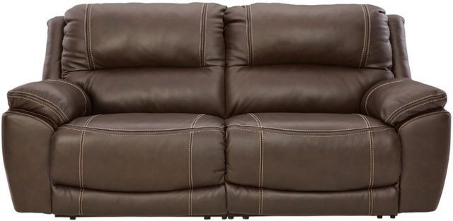 Signature Design by Ashley® Dunleith 2-Piece Chocolate Small Spaced Power Reclining Sectional Loveseat-0