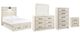 Signature Design by Ashley® Cambeck 5-Piece Whitewash White Full Storage Panel Bed Set-0