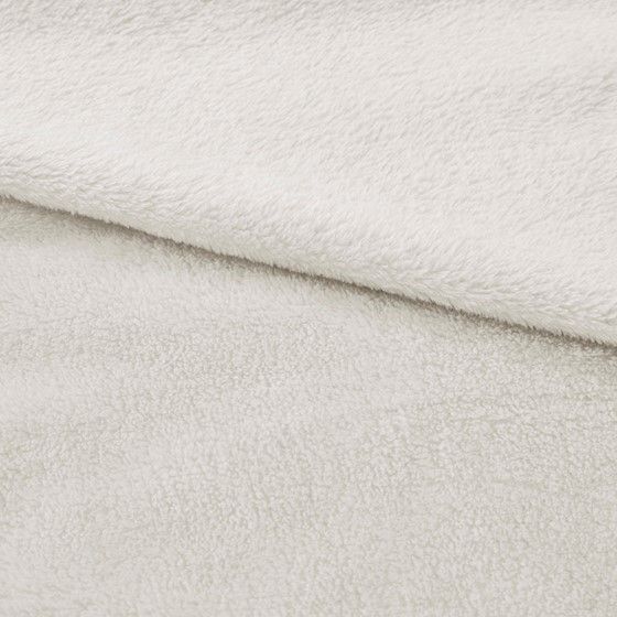 Olliix by Clean Spaces Ivory Twin  Antimicrobial Plush Blanket-1