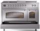Ilve® Nostalgie II Series 48" Stainless Steel Pro Style Dual Fuel Range-4