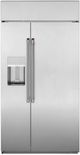 Café™ 42" 24.5 Cu. Ft. Stainless Steel Built-In Side-by-Side Refrigerator-0