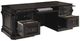 Hooker® Furniture Telluride Black Executive Desk with Leather Panels-2