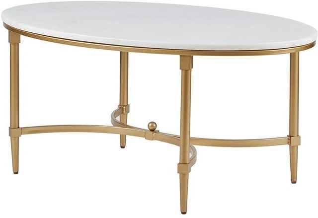 Olliix by Madison Park Signature White/Gold Bordeaux Coffee Table-2