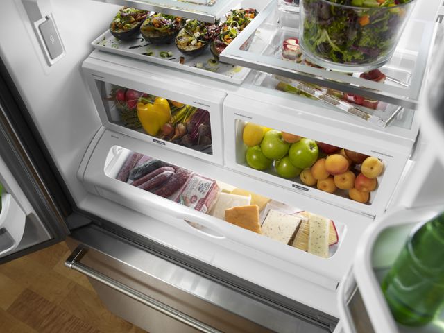 KitchenAid® 36 in. 21.9 Cu. Ft. Stainless Steel Counter Depth French Door Refrigerator-3