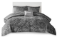 Olliix by Intelligent Design Felicia Grey Full/Queen Velvet Comforter Set-0