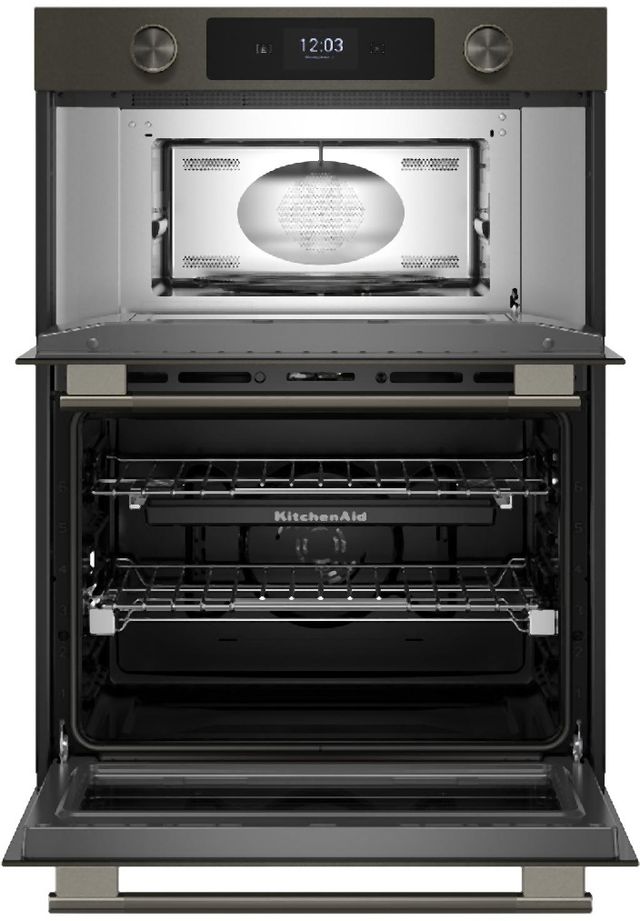 KitchenAid® 30" Black Ore Smart Oven/Micro Combo Electric Wall Oven  with Assisted Cook Cycles-1
