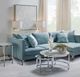 Bassett Mirror Jadyn White End Table with Silver Base-4