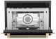 ZLINE Autograph Edition 24" 1.6 Cu. Ft. Black Stainless Steel Built-in Convection Microwave Oven with Champagne Bronze Helix Handle-4