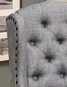 Furniture of America® Sania Antique Black/Light Gray Wingback Counter Chair-2