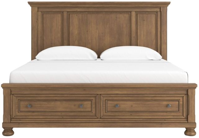 Signature Design by Ashley® Feddinger Medium Brown King Storage Panel Bed-2