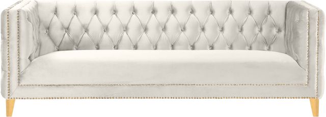 Meridian Furniture Michelle Cream Velvet Sofa-1